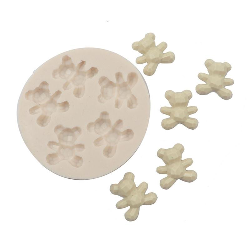Silicone Mold Chocolate Diamonds Bear Fondant Cake Candy Soap Moulds DIY Baking Decorating Tools for Dessert Cake