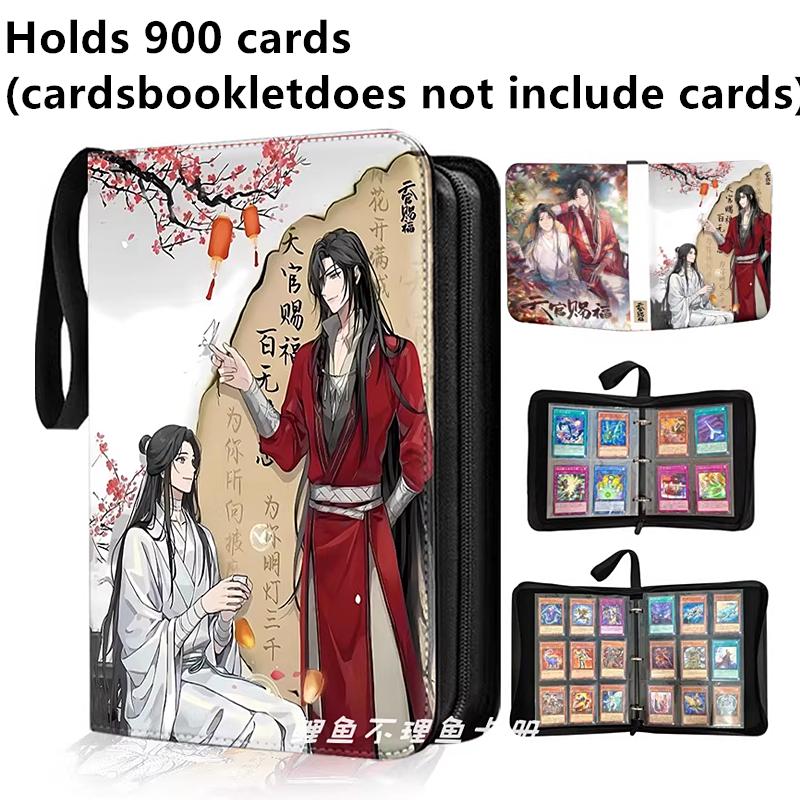 400 szt./900 szt. Album na karty Książka Anime Błogosławieństwo Niebiańskich Urzędników Kolekcja Kart Zamek na Zamki Binder na Karty Kolekcjonerskie Prezent dla Dzieci