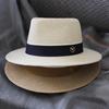 Designer New Natural Panama Strohhut in weicher Form Sommer Damen/Herren breite Krempe Strand Sonnenkappe UV-Schutz Fedora Geburtstagsgeschenk