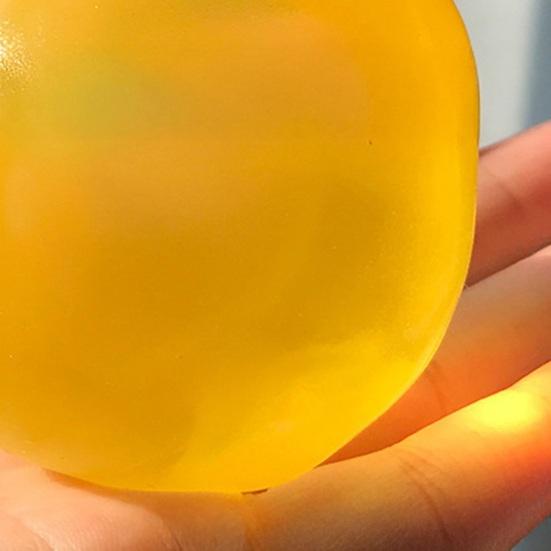 1/6 Peças Bola de Óleo de Coco Moldável para Apertar Alívio da Ansiedade Molde DIY Bola de Estresse Moldável Bola Transparente de Subida Lenta Elástica Brinquedo Sensorial Fidget