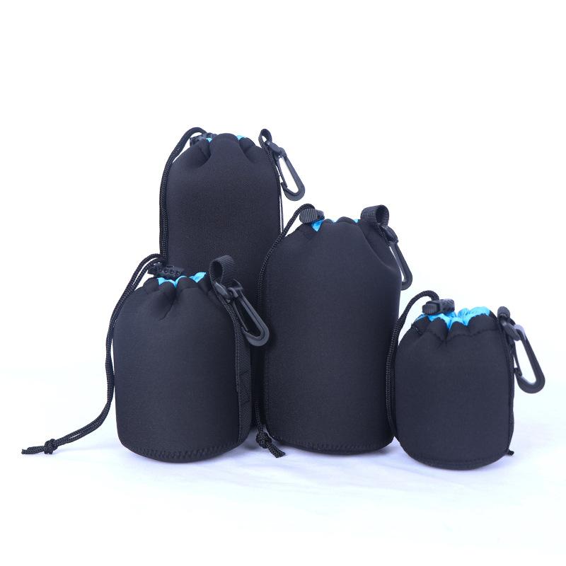 4 Pcs Waterproof Soft Camera Lens Pouch Bag Drawstring Protector Case For Canon Sony Nikon Dslr Video Lens