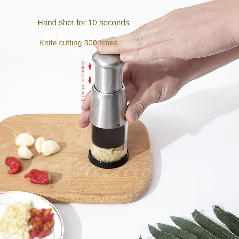 Eksplosiv rustfritt stål klappkniv Husholdningskjøkken Håndtrykk Hvitløkmaser Hvitløkpress Godskjæring