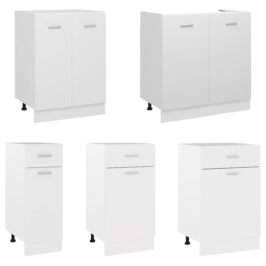 vidaXL Schubunterschrank Lyon Weiß 50x46x81,5 cm Holzwerkstoff