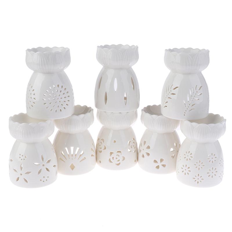 1pc Ceramic Candle Holder Oil Incense Burner Essential Aromatherapy Oil Burner Lamps Porcelain Home Living Room Decoration