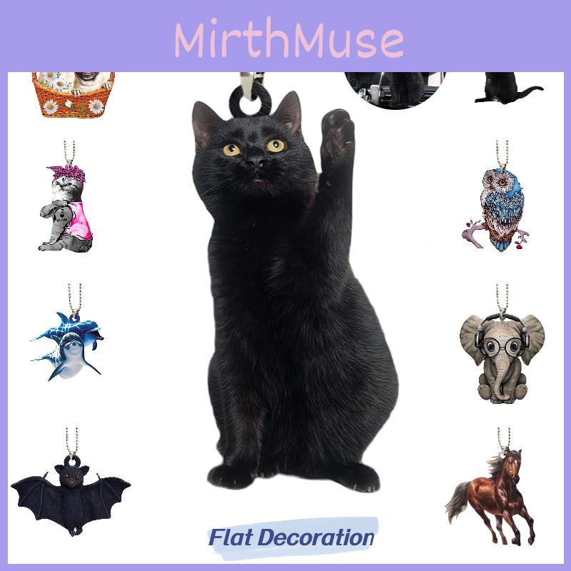 Creative Bat Black Cat Car Hanging Decoration Acrylic Cartoon Style Animal Shape