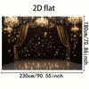 Black Gold Stage Curtain Tapestry, Chandelier Starlight Background Cloth, Party Prom Backdrop