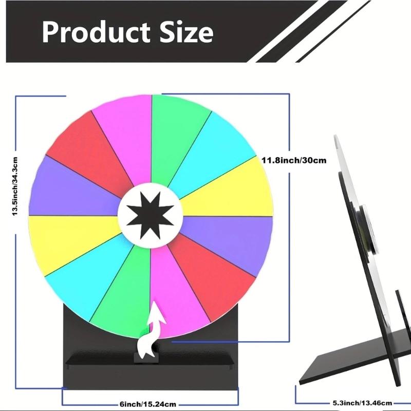 Fortune Party Turn Plate Tabletop Prize Turn Plate Lucky Draws Rotating Wheel Erasable Reusable Fortune Wheel Enduring