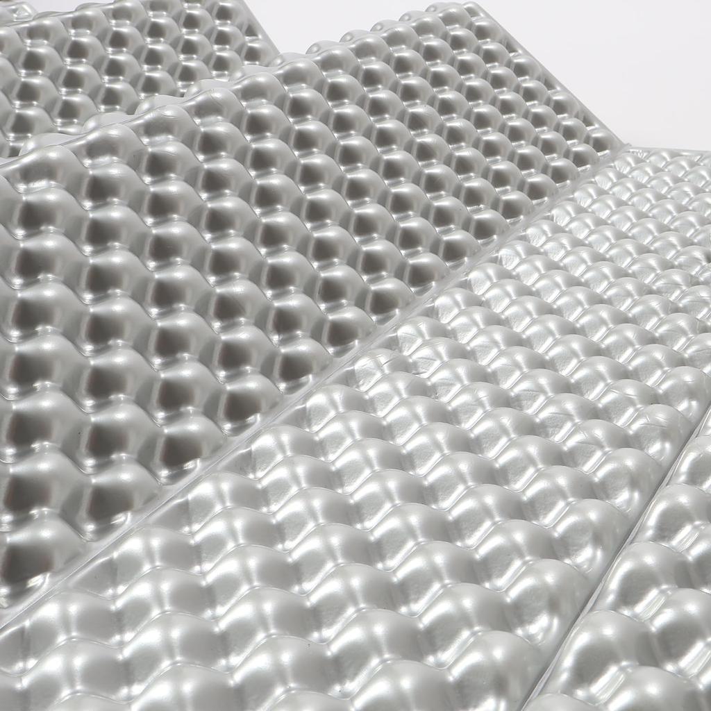 FOXTAIL Camping Mat High Durability Aluminum Coating Ultra Light Outdoor Sleeping Mat IXPE UL Closed Cell Silver Matte Gray