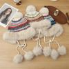 Ethnic Style Furry Warm Hat Women's Winter Plush Thickened Hairball Cold Hat Outdoor Ski Hat