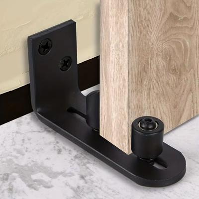 Adjustable Barn Door Floor Guide Wall Mount Durable Door Stay Roller Carbon Steel with Screws Doors Stopper Hardware Kit