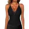 Womens Spring Tops Sleeveless V Neck Summer Shirts for Women Button Womens Summer Tops Dressy Casual Lightweight Tank Top
