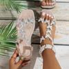 Fashion 2024 Women Sandals Transparent Butterfly with Shoes for Women Square Toe Flat Luxury Sandals Fashion Elegant Dress Sandals Women