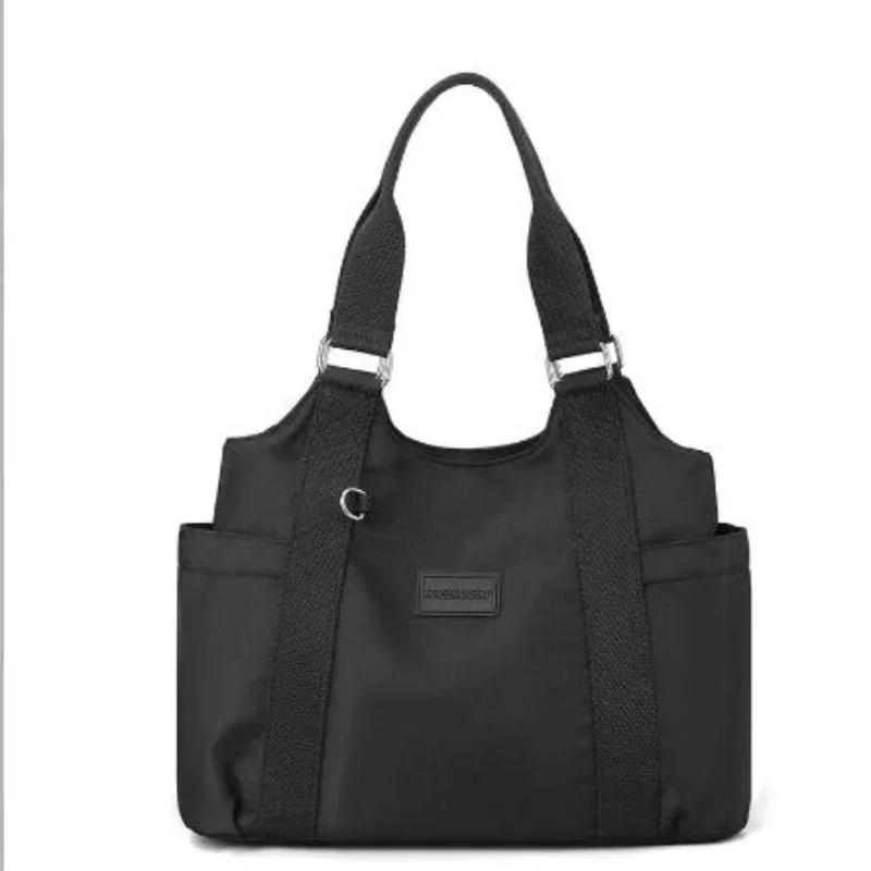 Solid stitching zipper ladies bags shoulder traveling crossbody bags for women nylon large capacity pocket