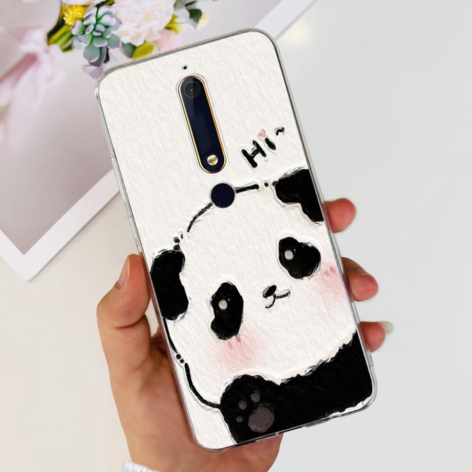 For Nokia 6 2018 Case Fashion Flower Soft Silicone Bumper For Nokia 6.1 Cover TA-1043 TA-1045 TA-1054 TA-1050 TA-1068 Phone Case