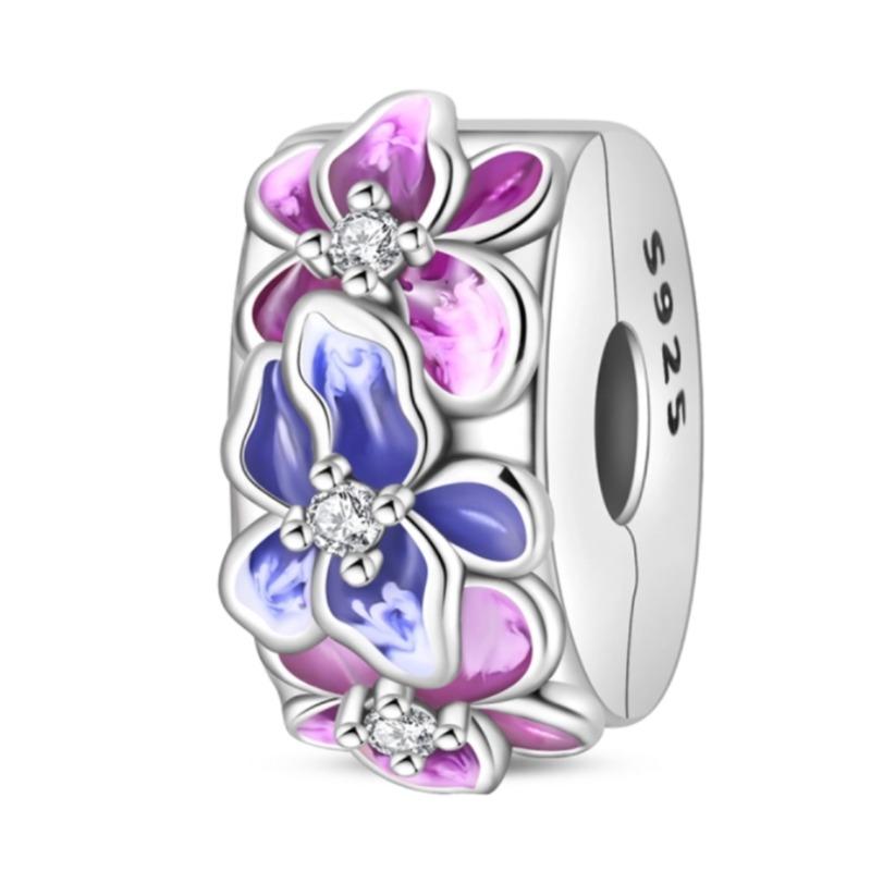 Kupfer-Verschluss Kupfer-Anhänger Silikon-Abstandshalter Sicherheitskette Passend für Original Pand 3mm Armband Schmuck Damen Neu