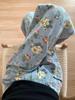 2025 Spring Floral Distressed High-Waisted Wide-Leg Jeans for Women - Slimming, Loose, Casual, Floor-Length Pants