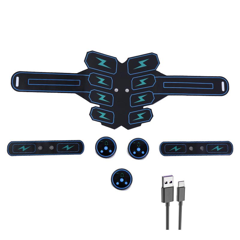 

Пояс для коррекции фигуры, тренажер для тренировки мышц, USB перезаряжаемый домашний тренажер для похудения, тренажер для мужчин и женщин синий