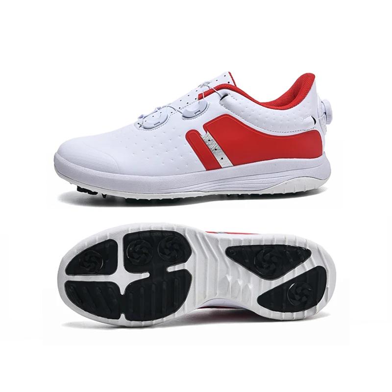 Fashionable Professional Golf Shoes for Men Quality Flat Walking Leather Sneakers Blue Black Man Golf Shoes Big Size