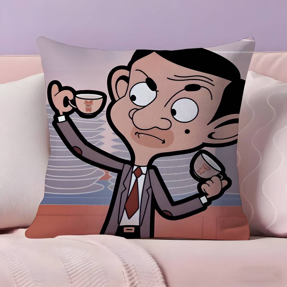 M-Fodera per Cuscino Cartone Animato di Mr Bean Federa Tessuto Ultra Morbido Delicato sulla Pelle Comfort Simile alle Nuvole & Zip Nascosta