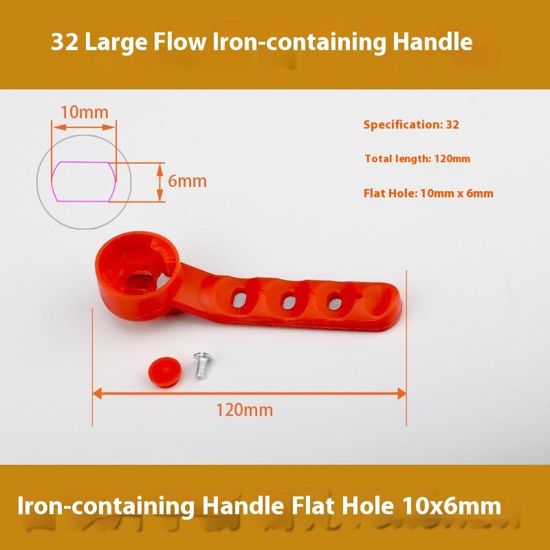 2Pcs High Quality Red Ball Valve Handle Replacement Iron Long Handle Leak Proof Universal For Gas Pool Faucet Water Garden