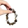 Smoky Quartz Crystal Milk Tea Bracelet - Versatile and Gentle Autumn/Winter Design