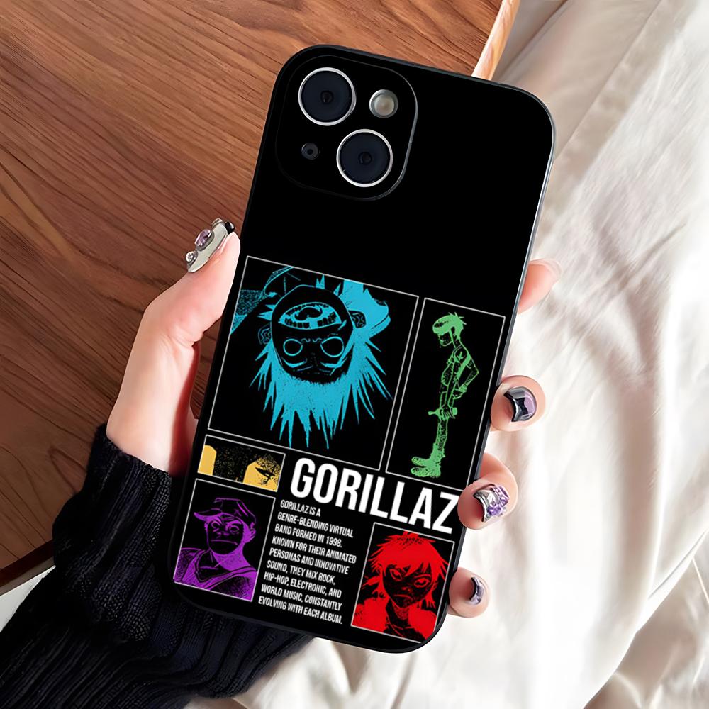 

Anime Rock G_GorillazS Ban Phone Case For IPhone 17 Pro Max 16 15 14 Pro Max 13 11 X Xs Xr 8 7Plus Silicone Cover iPhone 13