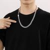 Stainless Steel Double Chain Men's Necklace Women Gold Color Special Keel Chain Necklace Hip Hop Colorful Charm Party Jewelry