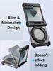 Oatsbasf Metal Frameless Phone Case for Samsung Galaxy Z Flip 7/6 with 360°Rotation Ring Stand Bumper Protective Z Flip 7 6 Case