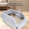 Stainless Steel Cat Litter Box with Removable Lid Enclosed High Sided Litter Box Metal Litter Pan Tray Anti Leakage