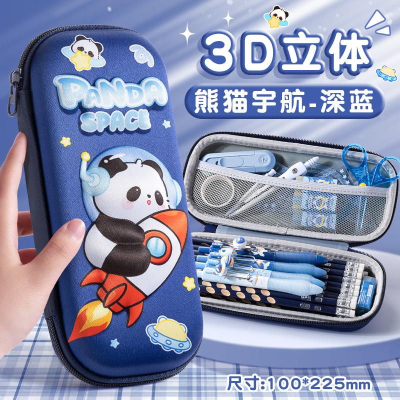 Large Capacity 3d Cartoon Capybara Eva Pencil Case For Student Kids