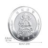 Money And Treasures Will Be Plentiful Lucky Badge Chinese Style May Wealth Come Generously To You God Of Wealth Gold Coin