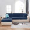 Sofa Seat Cover, Velvet, Navy Blue 100-125Cm