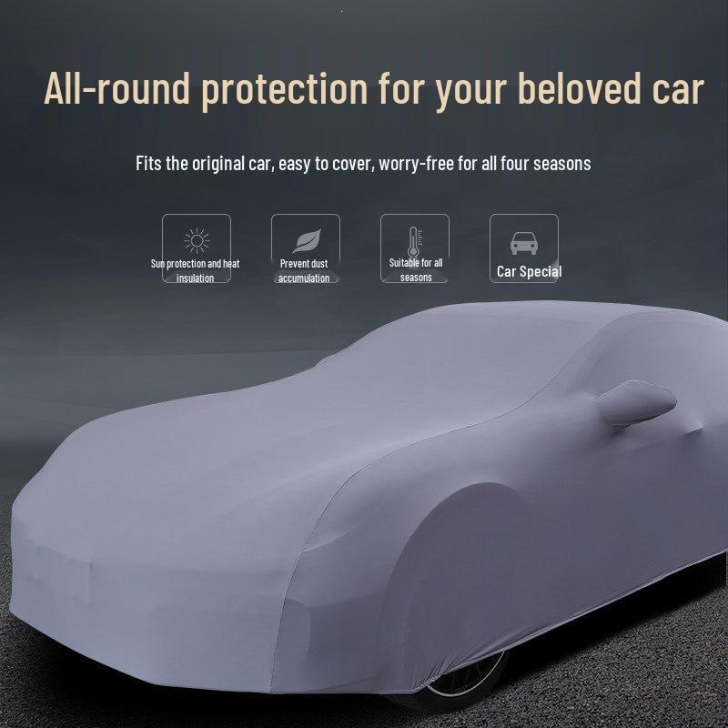 Housse de voiture universelle en tissu rouge extensible pour Salon Auto Show Dévoilement