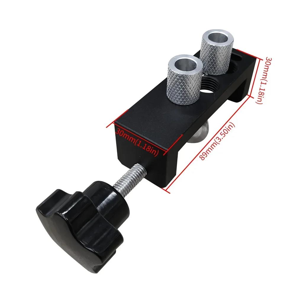 Aluminum Profile Track Drill Guide Punch Locator w/ Clamp and M6 Countersunk Step Drill - Universal Profiles Link Hole Locator