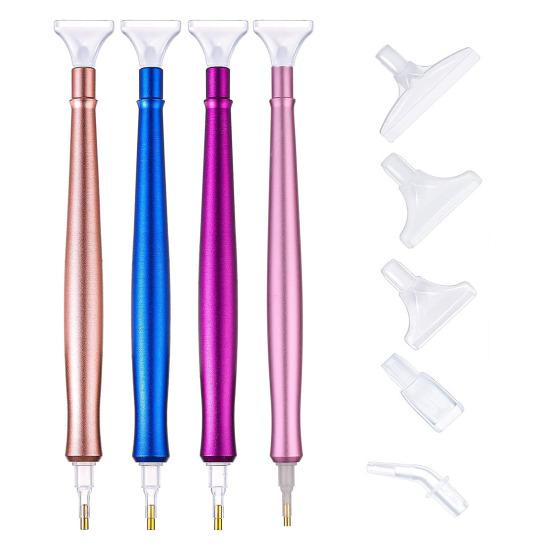 Elektrischer Diamant-Kunststift, Vakuum-Diamant-Kunststift mit austauschbaren Spitzen, wachsfreies Diamant-Kunstwerkzeug für runde, quadratische Diamanten