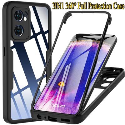 3IN1 360° Full Protection Case For OPPO RENO 13 13Pro 13F 12/FS 4G 5G A3 A3X A40/M A60 A96 A76 A36 4G 5G Acrylic+TPU Phone Cover