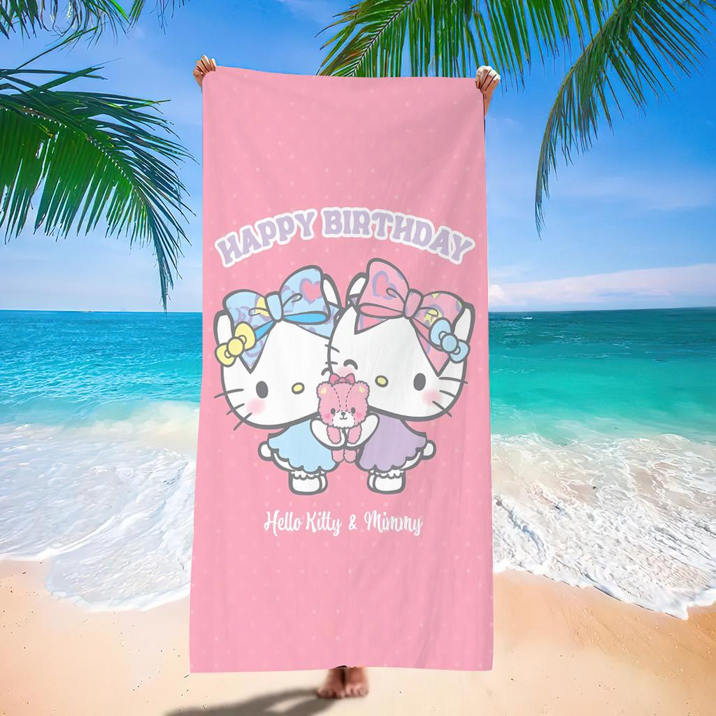 Cute Cartoon Character Print Beach Towel Soft And Absorbent Quick Dry Towel For Beach Days Pool Parties And Summer Travel