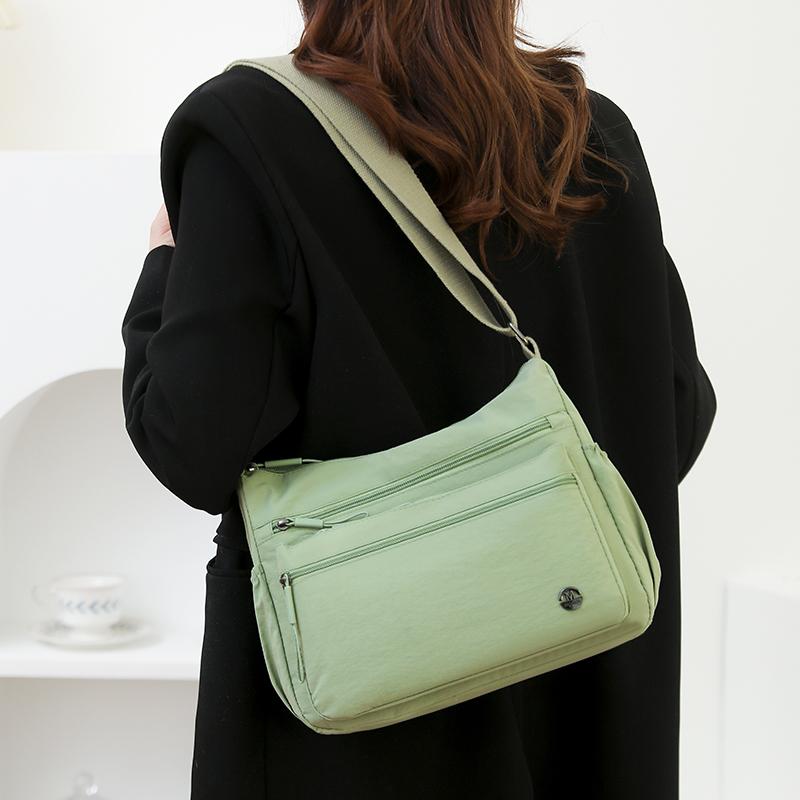 Women's Waterproof Nylon Multilayer Crossbody Bag Ladies Large Capacity Handbags Purse Female Casual Shoulder Pillow Bags