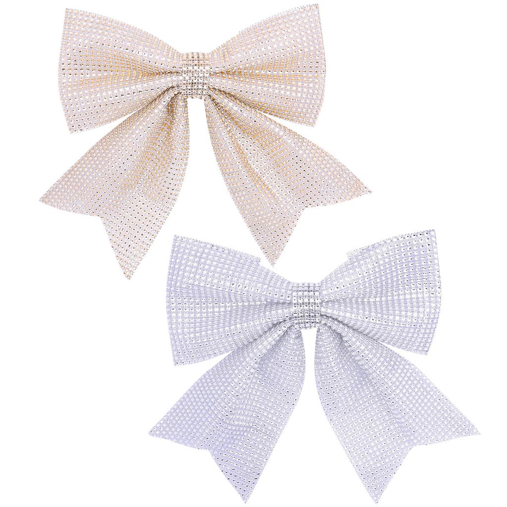 Christmas Sparkling Diamond Bow Pendant Party Festival Showcase Christmas Tree Decoration Large Bow Decoration Accessories New