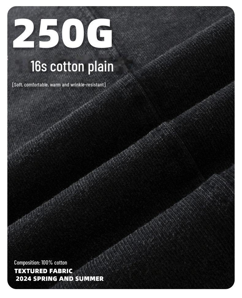 Retro pánské tričko Jaro/Léto 2025: Barva odolná proti vyblednutí, Zestárlý okraj, Volný praný styl