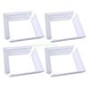 24TE White Plastic Post Base Trim Skirt 4inch Interior Diameter for Deck Posts 4Piece