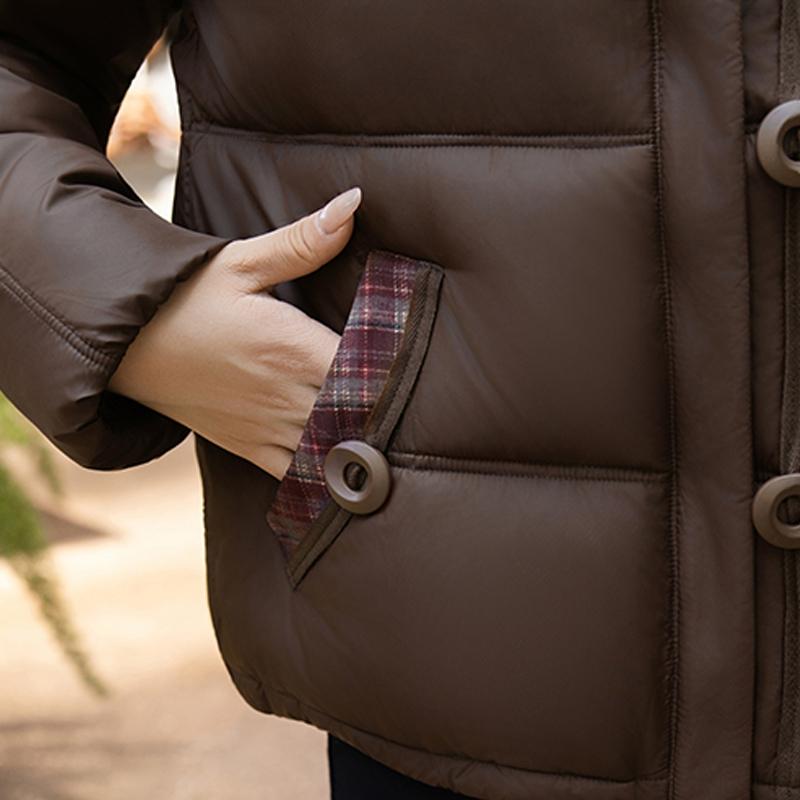Divatos Női Téli Kabátok Plus Size Elegáns Laza Vastag Meleg Rövid Parkák Női Dzseki