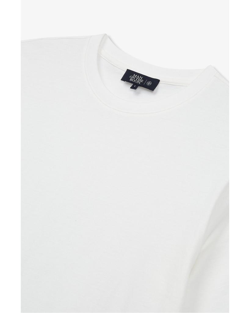 MAN ON THE BOON Soft Essential Crew Neck T-Shirt_White 4714112003