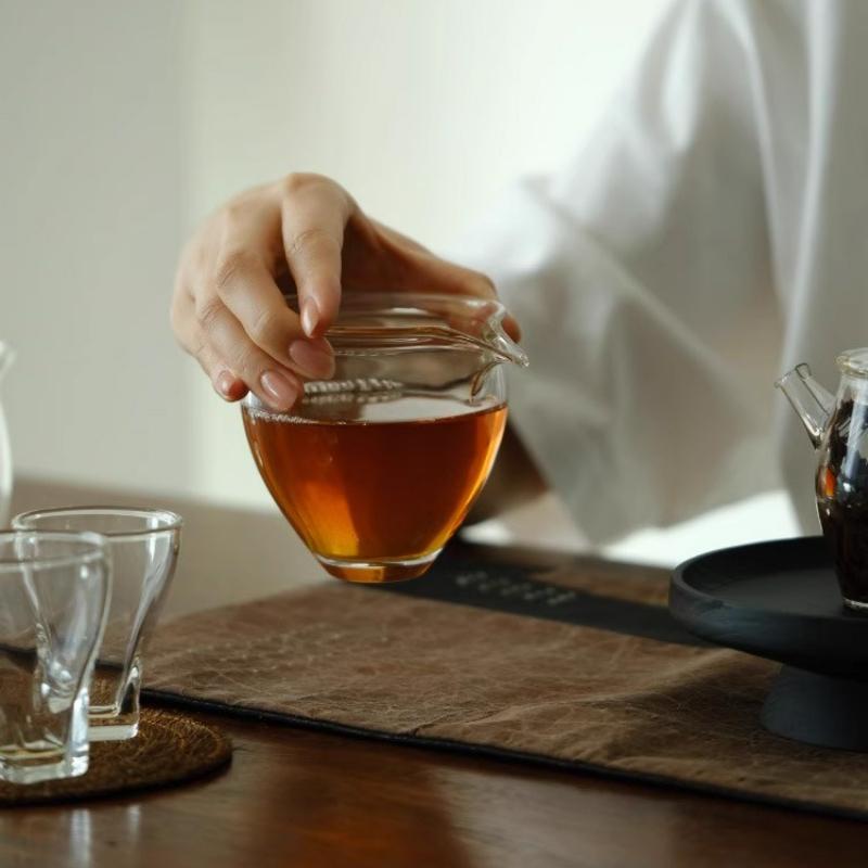 Japanese High Borosilicate Glass Tea Cup Heat-resistant Thickened Pitcher Pour Tea Cha Hai Glass Fair Cup Home Kung Fu Tea Set