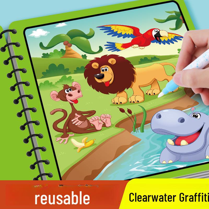 Children's Magical Reusable Water Painting Book - Educational Coloring & Graffiti Toy