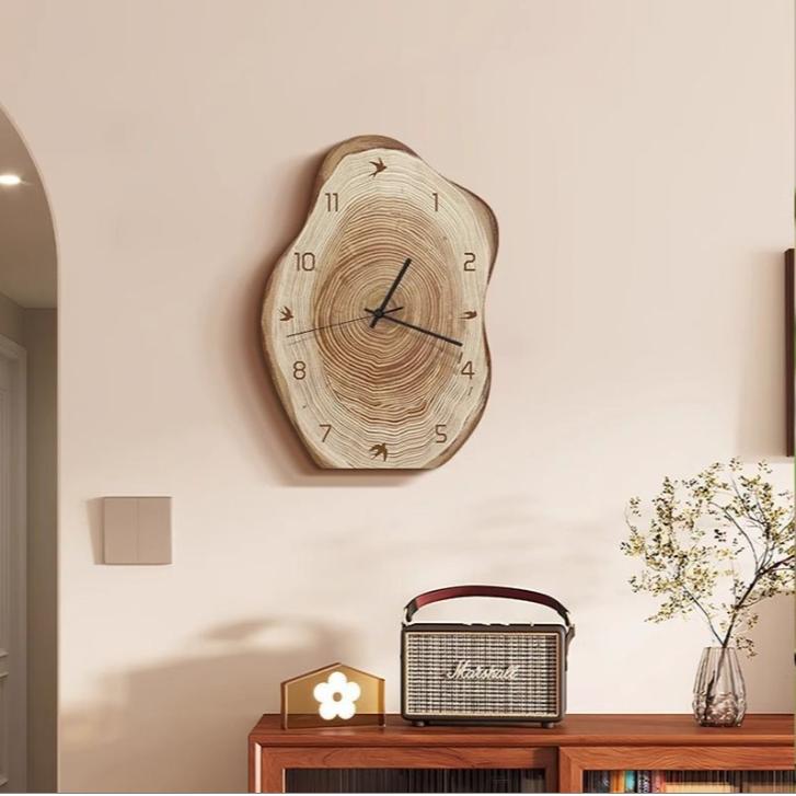 New Mid Ancient Style Clock Pendant, High End Retro Desktop Clock Pendant, 10inch Wooden Home Art Wall Clock 2025