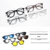 Magnetic Snap-On Frame Retro Insert P Olarized Sunglasses Clip-On Style With Lens Nearsighted Glasses Frame