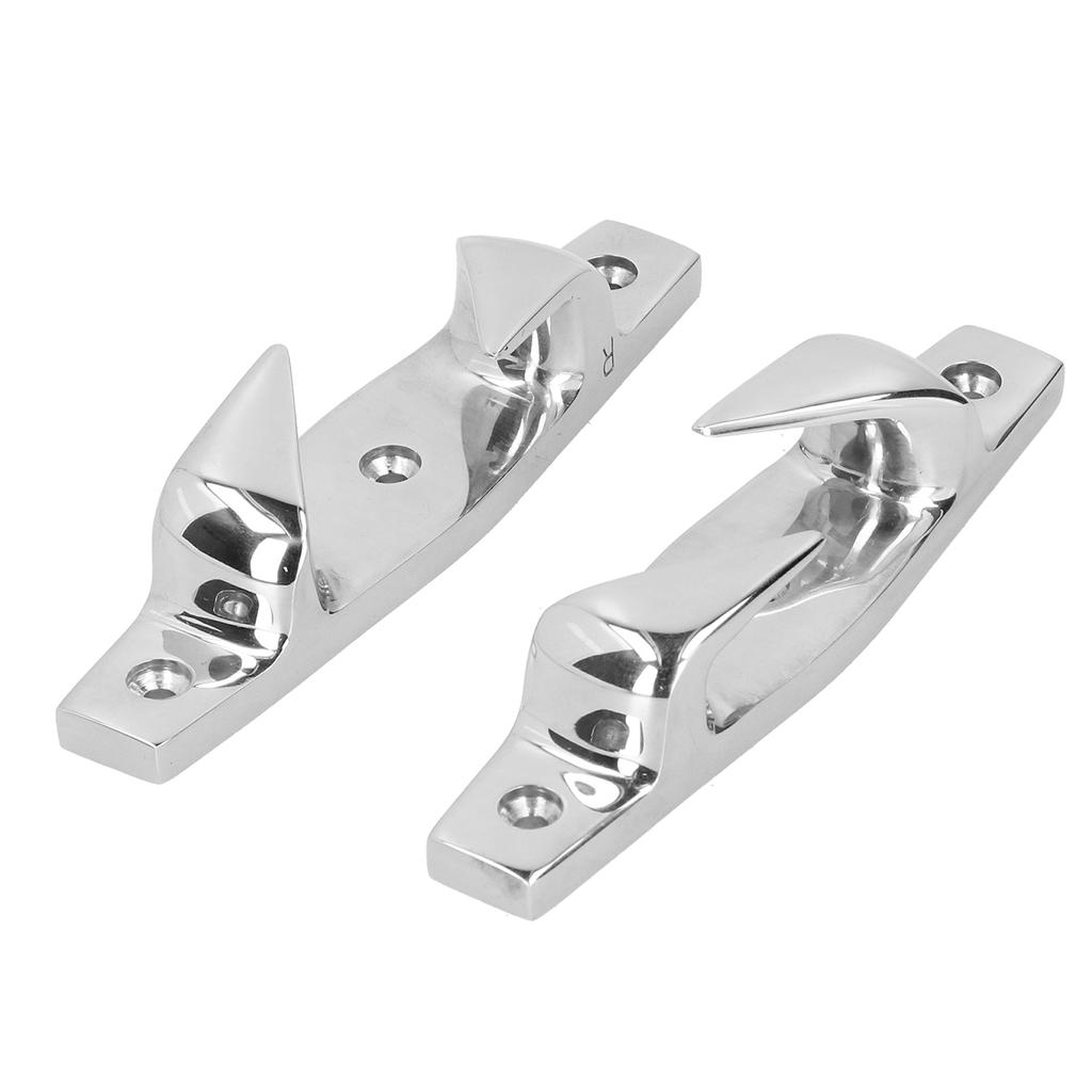 2pcs 6in Anchoring Mooring Cleats Left and Right Hollow Fair Stainless Steel Marine Boat Accessories