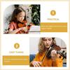 Violin Tailpiece Ebony Replacement String Board Violin Parts Accessory for Orchestral Strings Instrument4/4