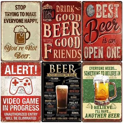 Retro Funny Bar Metal Sign Vintage Plaque Perfect for Pub Club Man Cave Kitchen and Wall Decor